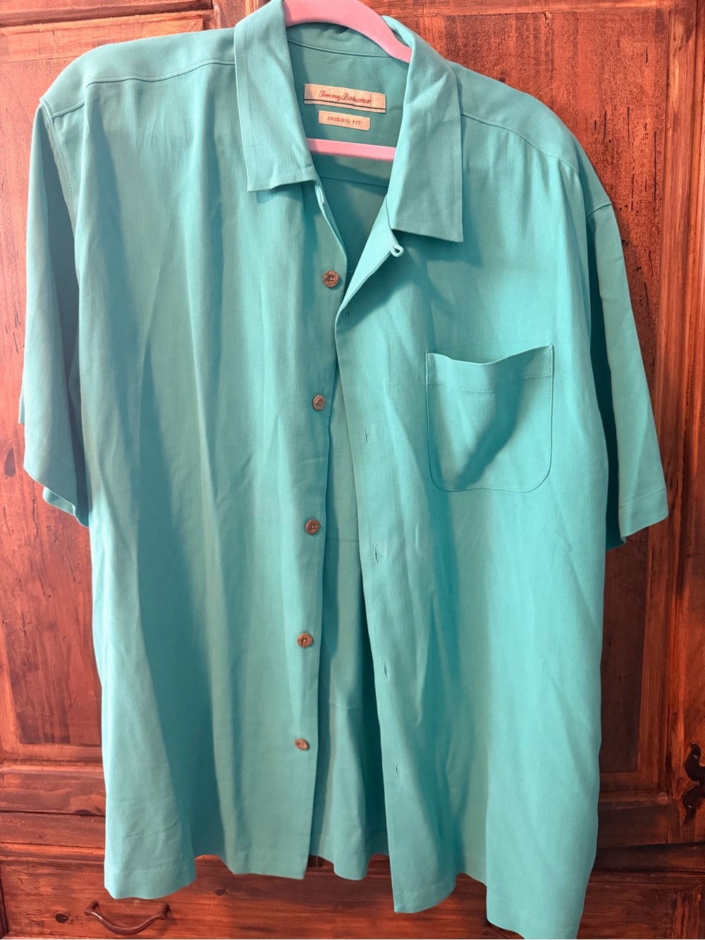 Tommy Bahama Teal Short-Sleeve Camp Shirt
